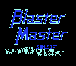 AJ Blaster Master Title Screen